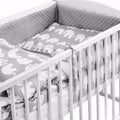 Baby 5Pc Dimple Bedding Set Duvet Quilt Fit Cotbed 140X70cm Dimple Grey/ Grey Elephants