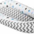 Baby Soft Cocoon Infant Reversible Sleep Nest Zig Zag/ Blue Grey Stars