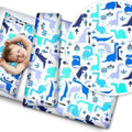 Baby 4Pc Bedding Set Pillow Duvet Quilt Fit Cotbed 140X70cm Dino Blue