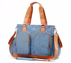 Baby Nappy Multi-Functional Diaper Bag Set With Changing Mat Babyono Glam Blue - MyHappy Baby