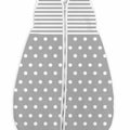 Baby sleeping bag short sleeve 0-6 months 68cm Grey stripes/dots