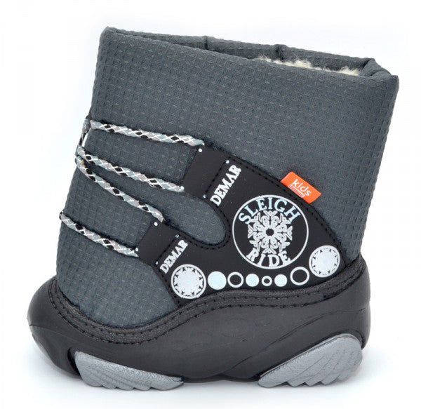 DEMAR Baby Kids Snow Winter Boots Woollen Fur - Grey