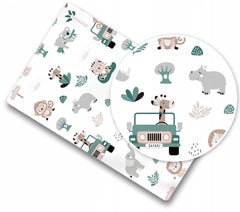 Fitted Sheet 120x60cm 100% Cotton for Baby cot On Safari - MyHappy Baby