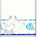 Baby Fitted Cot Sheet Printed Design 100% Cotton Mattress 120X60 cm Zoo Blue