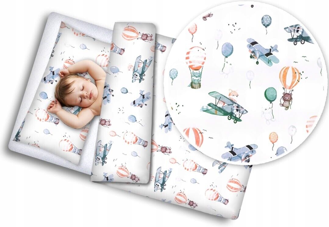 Baby Bedding Set 5pc fit Crib 70x80 Bumper 260cm Cotton 100% Dreamy Flight