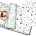 Bedding Set 4Pc Fit Kids Junior Bed 150X120 Milky Way