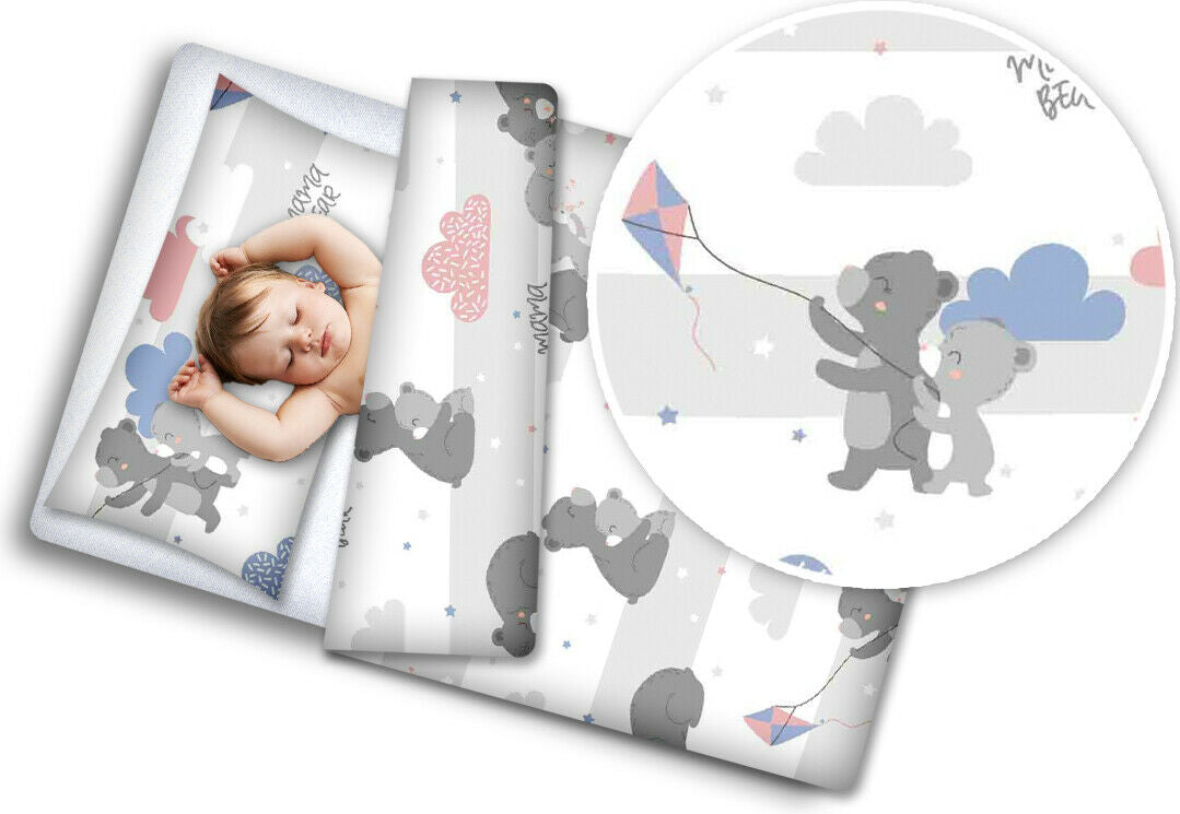 Bedding Set 4Pc Fit Kids Junior Bed 150X120 Mama Bear