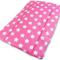 Baby 100% cotton changing mat child toddler Big white stars on pink