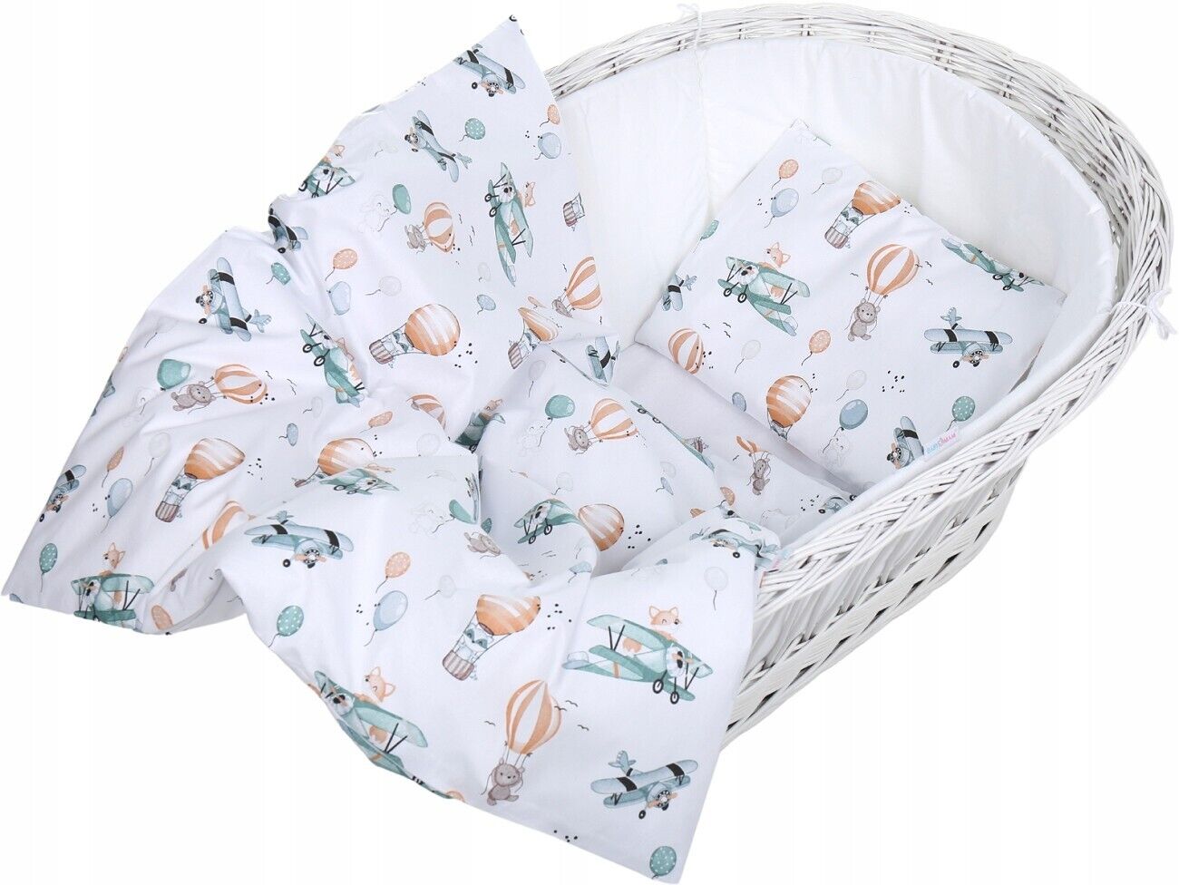 Baby Bedding Set 5pc fit Crib 70x80 Bumper 260cm Cotton 100% Dreamy Flight