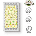 Baby Bedding Set 4pc Cotton 120x90cm Fit Cot Owls Yellow