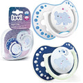 LOVI Dynamic Soother Silicone 6-18m Dummy 2 pcs Elephant blue