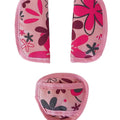 Baby Stroller Car Seat Strap Covers & Crotch 3 PC Universal Dark Pink Flowers