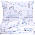 Baby Bedding 2pc Set fit Cradle/Moses basket/Pushchair 70x80cm Retro Locomotive