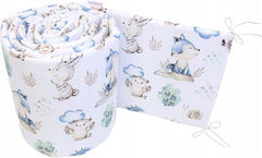 5Pc Baby Bedding Set Bumper All-round Pillow Duvet Fit Cot 120x60 Wolf In The Forest - MyHappy Baby