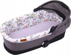 Carrycot cover Double-sided Liner Pushchair Pram Green Glade/Grey - MyHappy Baby