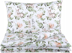 5Pc Baby Bedding Set Bumper ALL-ROUND Pillow Duvet Fit Cot 120x60cm Green Glade - MyHappy Baby
