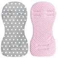 Baby Liner Stroller Buggy Pad Universal Dimple Insert 73x35cm Pink/Dots
