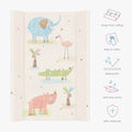 Baby Changing mat Hard Base Nursery Padded 70x50cm Fit Cot Gang Elephant ecru