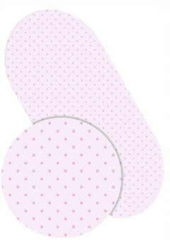Fitted Sheet 100% Cotton 80x38cm for Baby Moses Basket Pram Dots pink - MyHappy Baby