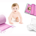 Baby Bedding Set 5pc Nursery Cotton Pillow Duvet Bumper 70x80cm Pink