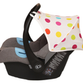 Waterproof Cover Replacement universal Car seat Hood  Baby Shade Dots Colourful