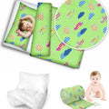 Baby bedding set 5pc nursery cotton pillow duvet bumper 70x80cm Planes green