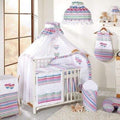 Canopy Holder Pole Bar + Drape Mosquito Net with Hearts COTBED/ COT Magenta
