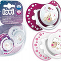 LOVI Dynamic Soother Silicone 0-3m Glow In The Dark Dummy 2 pcs Sheep Pink