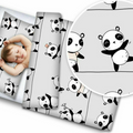 Baby Bedding Set 4PC Cotton 135x100cm Pillow Duvet Fit Cot bed Little Panda