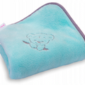 Plush cosy blanket Baby infant nursery Super soft 75x100cm Teddy Turquoise