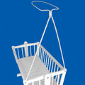 Canopy holder/drape holder for baby crib screw fitted