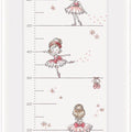 Baby Changing mat Hard Base Nursery Padded 70x50cm Fit Cot Ballerina white