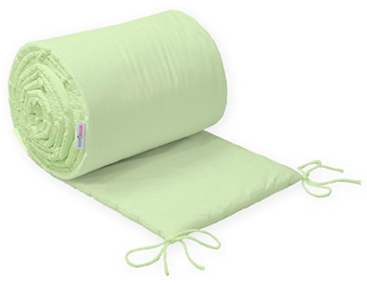 Padded Bumper To Fit Baby Cot Bed All-Round Cotton 420cm Green