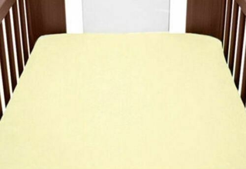 Terry Towelling Fitted Sheet 120x60 Nursery Baby Cot/ Cotbed/ Frotte Cream