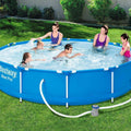 Swimming Pool Garden Steel Round Frame 366cm Bestway 12Ft X 30In Pro Set + Pump