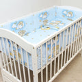 Baby 6Pc Bedding Set All-Round Bumper Fit Cotbed 140X70cm Ladder Blue