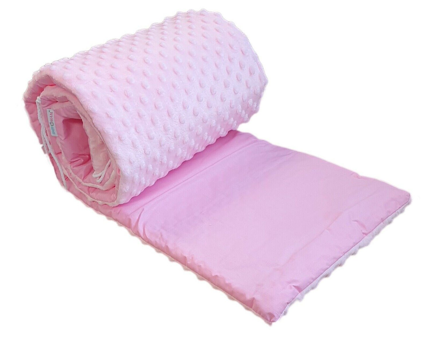 Baby dimple padded bumper 180cm straight fit COT 120x60 Pink