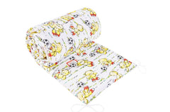 Baby 5Pc Bedding Set Pillow Duvet Bumper Fit Cotbed 140x70cm Football Teddy Bear - MyHappy Baby