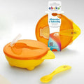 Baby Feeding bowl suction bowl with lid and spoon AKUKU Orange