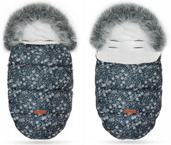 Universal Footmuff Husky Babymam Snowflake/ Grey - MyHappy Baby