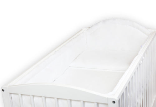 Padded Bumper To Fit Baby Cot Bed All-Round Cotton 420cm White