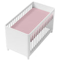 Super Soft Fitted Sheet Jersey Stretchy Cotton Fit Crib/Cradle 90X40 Pink