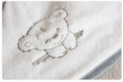 Baby Bath Hooded Towel Kids Toddler Nursery Soft 100X100cm Boy Grey - MyHappy Baby