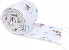 Baby Padded Cot Liner 180cmx30cm Cotton fit COT Fairy-Tale Forest - MyHappy Baby