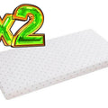2-pack soft fitted sheet jersey stretchy cotton fit Cot bed 140/70cm Small stars with white
