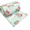 Baby Padded Bumper 100% Cotton To Fit Crib All Round 260cm Teddy Girl Mint