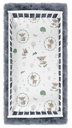 Fitted Sheet 120x60cm 100% Cotton for Baby cot Fairy-tale forest - MyHappy Baby