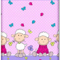 Baby Fitted Toddler Bed Sheet Printed 100% Cotton Mattress 160X80cm Sheep Pink