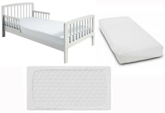 Super soft fitted sheet jersey stretchy cotton fit Junior bed 160/80cm White - MyHappy Baby