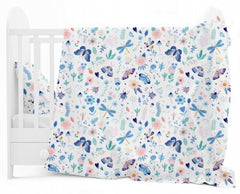 6Pc Baby Bedding Set Bumper Pillow Duvet Fit Cot 120x60cm On the Meadow - MyHappy Baby